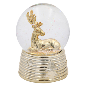 Plaqué or personnalisé renne <span class=keywords><strong>De</strong></span> Noël <span class=keywords><strong>boule</strong></span> <span class=keywords><strong>de</strong></span> <span class=keywords><strong>neige</strong></span> <span class=keywords><strong>en</strong></span> <span class=keywords><strong>verre</strong></span> <span class=keywords><strong>de</strong></span> résine 100mm <span class=keywords><strong>boule</strong></span> <span class=keywords><strong>de</strong></span> <span class=keywords><strong>neige</strong></span> avec LED lumière - Product Image 2