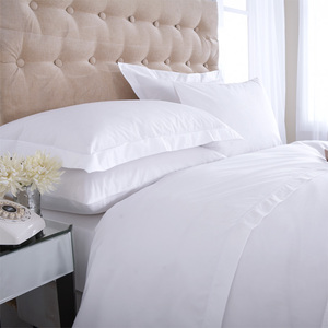 Draps de lit d'hôtel en gros, ensemble de draps de lit de luxe 100% coton - Product Image 1