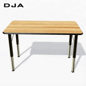 Mesa de Comedor Rectangular de Madera Moderna Personalizada por <span class=keywords><strong>DJA</strong></span> Manufacturer, con Borde Reforzado, Ajustable en Altura, para Aula, Taller o Escuela - Product Image 4