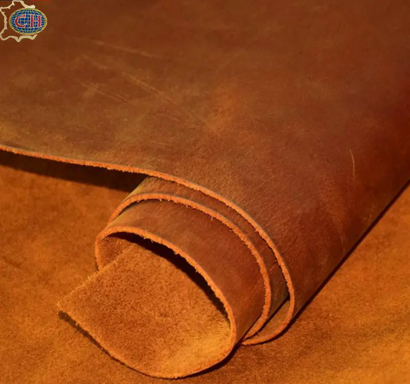 Many colors in stock Brown crazy horse leather with very good price cow leather can cut it if you need
