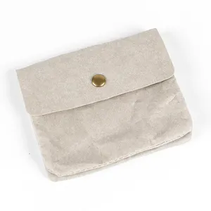Waterproof Cosmetic Bag Waterproof Untearable Washable Paper Makeup Cosmetic Storage Bags With Zipper Closure