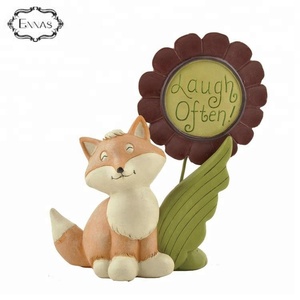 Saludos personalizados resina artesanía <span class=keywords><strong>serie</strong></span> <span class=keywords><strong>zorro</strong></span> y flores - Product Image 6
