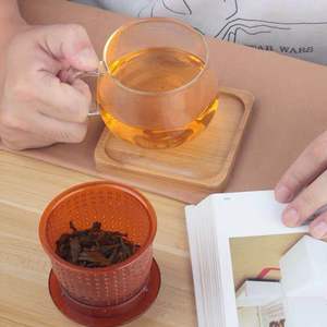2026 New Classic Clear Glass <strong>Tea</strong> Cup Eco-Friendly <strong>Plastic</strong> Color Infuser <strong>Tea</strong> Filter Handmade Thin 300ml Capacity Coffee <strong>Tea</strong> <strong>Sets</strong> - Product Image 5