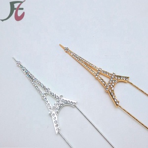 Centrotavola per Torta a Forma di Torre Eiffel con Strass, Decorazione per Torta di <span class=keywords><strong>Compleanno</strong></span> Dorata per Matrimoni - Product Image 6