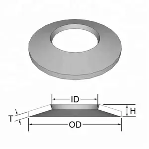 Arandela Belleville de acero de resorte estándar/personalizada