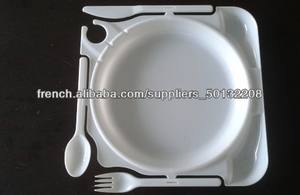 plastique <span class=keywords><strong>de</strong></span> haute qualité plaque jetable avec cuillère et une fourchette couteau, shanghai moulage par injection plastique - Product Image 2