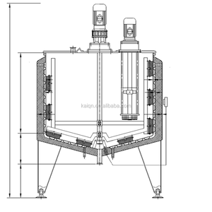 KQ-1000L emulsifying מכונת ערבוב טנק, מעבדה מיקסר תחליב, מיקסר homogenizer מעבדה - Product Image 4