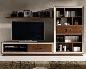 Living room hanging TV cabinet wooden lacquer wall mounted TV cabinet