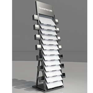 2024 nóng bán đá tấm showroom cho gạch hiển thị giá các tông sàn đá cẩm thạch Rack hiển thị cho gạch hiển thị đứng - Product Image 2