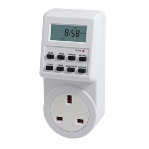 Mini Home LCD kỹ thuật số hẹn giờ chuyển đổi với Anh cắm lập trình và 13A Đánh giá hiện tại - Product Image 1