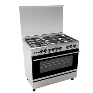 36 Inch freestanding gas stove with electric oven 2 hotplates for home and restaurant
