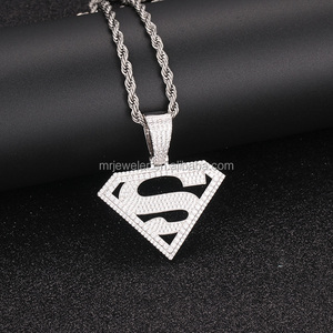 Articles les plus vendus Design de motifs de superman Bijoux de mode Pendentifs personnalisés glacés - Product Image 2