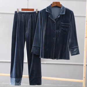 <strong>Women's</strong> Soft Velvet <strong>Fleece</strong> Pajamas Long Sleepwear with Elastic Waist for Autumn/Winter Warm Adult <strong>Women's</strong> <strong>Pyjamas</strong> - Product Image 4