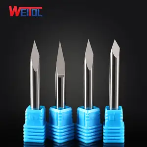 WeiTol cnc machine tools for acrylic china cnc wood router cnc bits for metal and wood N 6 mm Three Face Engraving Bit