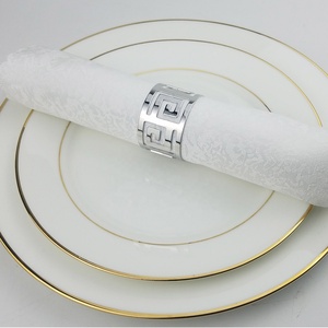 <strong>Cheap</strong> Eco-Friendly Gold Napkin <strong>Rings</strong> with Zigzag Pattern for Party Table Decoration - Product Image 6