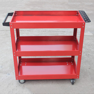 Carro de herramientas en el pecho de tres capas de reparación de automóviles caja de herramientas de mano empuje herramienta de reparación de herramienta carro - Product Image 3