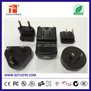 5 v 1a / 5 v 2a / 6 v 2a interchangeables plugs adaptateur <span class=keywords><strong>secteur</strong></span> <span class=keywords><strong>usb</strong></span> / <span class=keywords><strong>usb</strong></span> <span class=keywords><strong>chargeur</strong></span> universel avec US ue AUS UK plug - Product Image 4