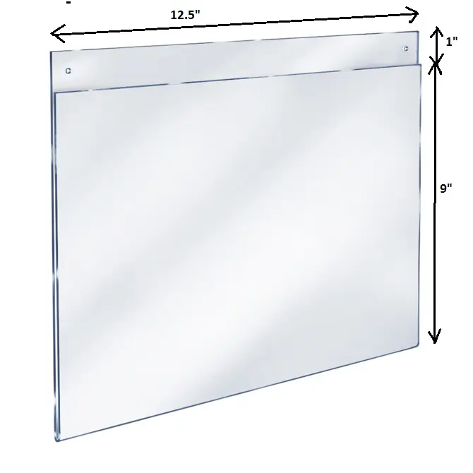 100% Recyclable wall mount acrylic sign holder A4 Acrylic Poster Menu Holder Perspex Leaflet Display Stands