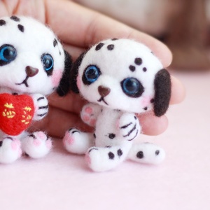 Kit de feutrage à l'aiguille tout-en-un écologique en <span class=keywords><strong>laine</strong></span>, motif Dalmatien mignon, pour artisanat DIY, fournitures et tutoriel - Product Image 3