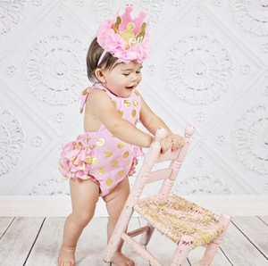 Decorazioni per la prima festa di compleanno <span class=keywords><strong>principessa</strong></span> all'ingrosso accessori per capelli rosa corona per <span class=keywords><strong>bambina</strong></span> corona per feste - Product Image 3