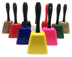 Oem logotipo personalizado, metal mini ouro pequeno Noise Maker eventos esportivos <span class=keywords><strong>Cowbell</strong></span>/