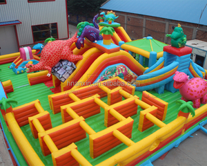 Château gonflable de luxe en forme de labyrinthe <span class=keywords><strong>avec</strong></span> <span class=keywords><strong>petit</strong></span> <span class=keywords><strong>toboggan</strong></span> pour enfants, tente de jeu gonflable <span class=keywords><strong>avec</strong></span> porte cintrée - Product Image 5