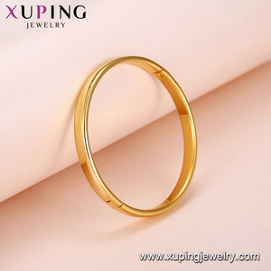 52508 Xuping Schmuck 6mm 24 Karat vergoldet Smooth Plain Baby Armreif - Product Image 2