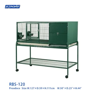 Metal Durable Rabbit Cage Rabbit Hutch With Stand Pet House RBS-120