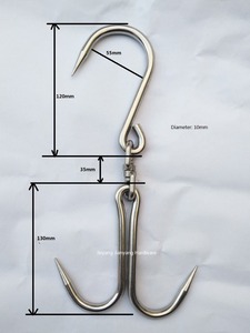 Ganchos de Carnicero para Colgar Carne, de Acero Inoxidable 304, Resistentes al Óxido, para Ahumar y Curar - Product Image 2
