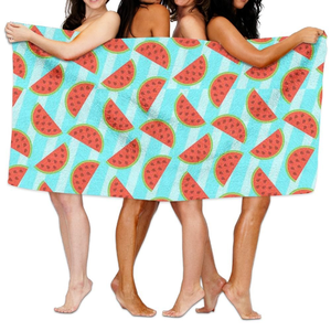 Personnalisé pastèque adulte à séchage rapide microfibre imprimé carré Serviette <span class=keywords><strong>De</strong></span> <span class=keywords><strong>Plage</strong></span> Pour la Baignade surf - Product Image 1