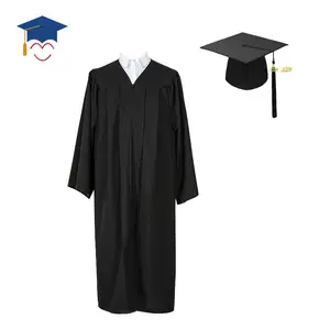 Vendita Calda Università/College Nero Matte Toga di laurea Cap