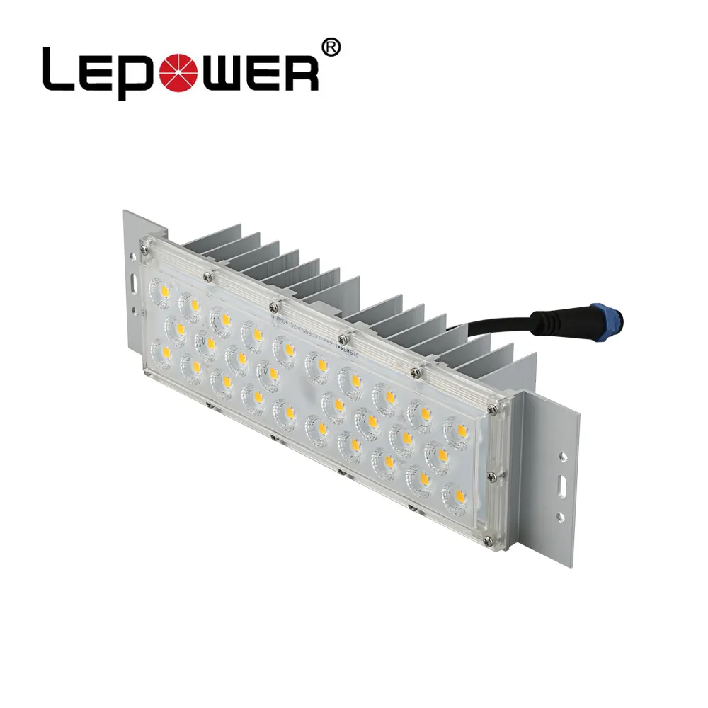 Modul Lampu Jalan LED 180lm/W Aluminium Aksesori Peredam Panas 50W 40W 30W Modul LED dengan 9 Sudut Sorot
