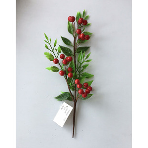 Triumsky-púas de pino Artificial pequeñas, agujas de pino de bayas de estimulación, adornos de flores de bayas rojas para flores de Navidad - Product Image 3