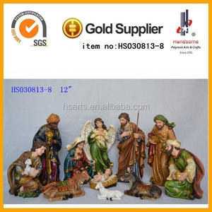 Set di Statuine del Presepe in <span class=keywords><strong>Ceramica</strong></span> Resina Modello per Sublimazione per Decorazioni Natalizie e Souvenir di Battesimo - Product Image 2