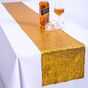 Camino de mesa personalizado, bordado de oro rosa, lentejuelas, gran oferta - Product Image 6