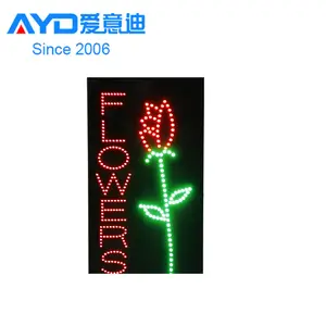 Ebay Wholesale Beautiful Computer Aided Design Acrylic LED Flowers Shop Sign