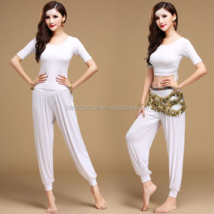 BestDance Nuevo Conjunto de Top y Pantalón de Danza del Vientre Tribal Árabe Sexy, <span class=keywords><strong>Ropa</strong></span> de Entrenamiento de Yoga - Product Image 5