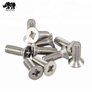 <span class=keywords><strong>Tornillo</strong></span> de máquina de rosca métrica DIN965 empotrado en cruz de cabeza plana M6 <span class=keywords><strong>M8</strong></span> galvanizado de acero al carbono estándar - Product Image 6