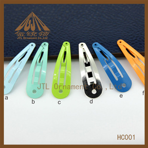 Fashion Metal <strong>Snap</strong> Hair <strong>Clip</strong> with Hole HC001 - Product Image 2