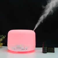 Diffuseur d'huile d'arôme électrique à ultrasons 500ml humidificateur de parfum essentiel en plastique de table pour hôtel domestique garantie 1 an
