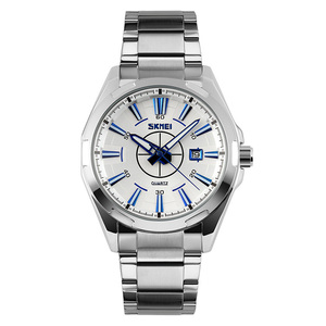 Skmei urban style 9118 다이얼 watch 대 한 men auto date japan movt quartz watch stainless steel 백 방수 5atm - Product Image 2