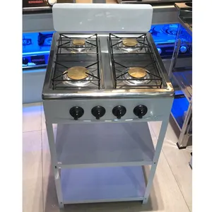 Free standing 4 burner Gas cooker with Shelf