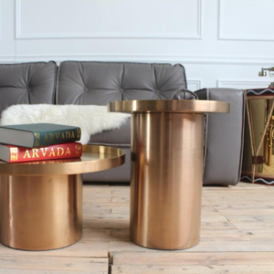 Favors T-09 <strong>Gold</strong> Color Plating Stainless Steel Modern <strong>Round</strong> <strong>Side</strong> <strong>Table</strong> for Living Room Home Coffee Furniture - Product Image 1
