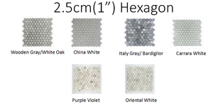 Tuiles de mosaïque hexagonales en marbre bleu moderne, épaisseur 10 mm, design parquet pour murs intérieurs et villas, pour piscines - Product Image 4