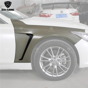 Kit de carrosserie en fer non peint Q50 pour Infiniti Q50 <span class=keywords><strong>Q50S</strong></span>, garniture de garde-boue avec évents d'air, 2014-2018, extérieur de voiture - Product Image 3