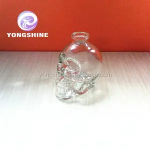 100 ml crâne forme bouteille en verre, Effacer crâne forme diffuseur bouteille