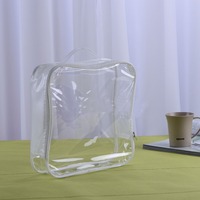 Sac plastique pvc blanc à fermeture éclair, 50 unités, pour emballage du drap de lit