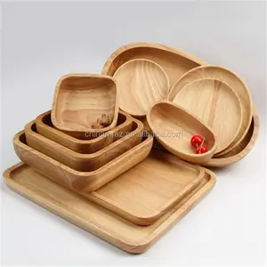 Best selling items wood craft OEM unique bamboo dinning table set for fruit sushi bread