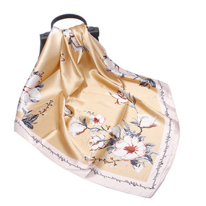 وشاح حرير كابوك بطباعة أرجوانية نبيلة من الضباب وشاح جديد الموضة 90 منديل مربع - Product Image 2