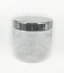 Bocal en plastique transparent chromé de 300ml (10 oz), avec animaux de compagnie, 50 pièces - Product Image 1